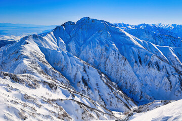 唐松岳から眺めた冠雪の五竜岳