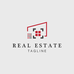 real estate logo vector design for use brand company label etc