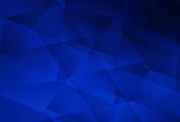 Fototapeta premium Dark BLUE vector abstract polygonal background.