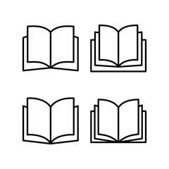 Book icon vector for web and mobile app. open book sign and symbol. ebook icon