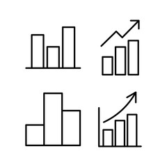 Growing graph Icon vector for web and mobile app. Chart sign and symbol. diagram icon