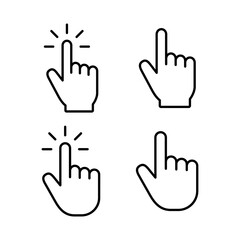 Hand cursor icon vector for web and mobile app. cursor sign and symbol. hand cursor icon clik