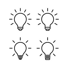 Lamp icon vector for web and mobile app. Light bulb sign and symbol. idea symbol.