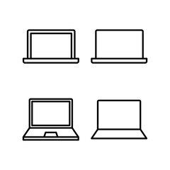 Laptop icon vector for web and mobile app. computer sign and symbol