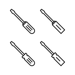 Screwdriver icon vector for web and mobile app. tools sign and symbol