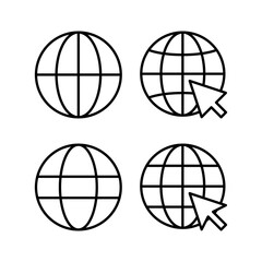 Web icon vector for web and mobile app. go to web sign and symbol. web click icon. Global search icon