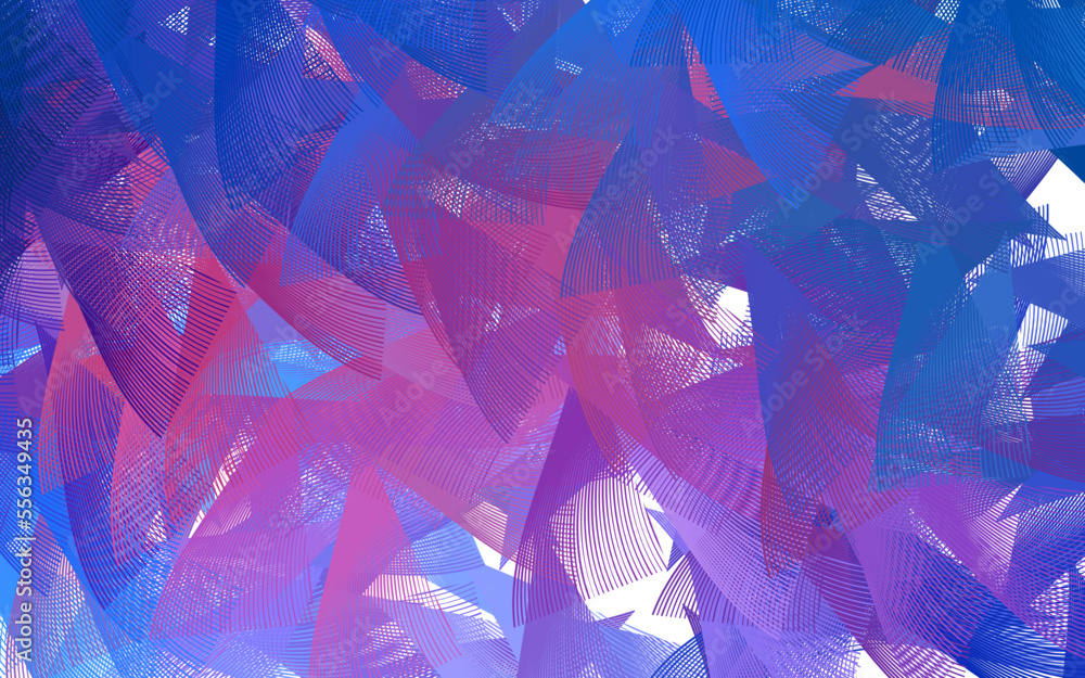 Poster light blue, red vector background with abstract shapes.