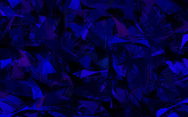 Dark Pink, Blue vector template with chaotic shapes.
