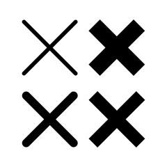 Obraz premium Close icon vector for web and mobile app. Delete sign and symbol. cross sign