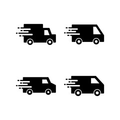 Delivery truck icon vector for web and mobile app. Delivery truck sign and symbol. Shipping fast delivery icon
