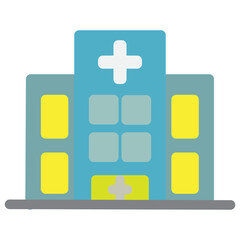 Fototapeta premium Hospital Flat Icon