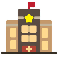 Police Station Flat Icon