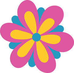 Obraz na płótnie Canvas pink ad teal accent flower 
