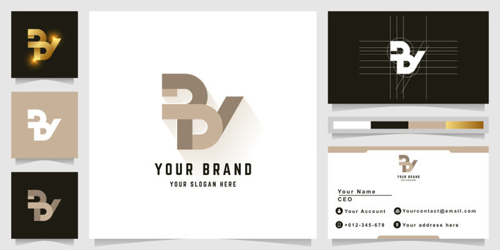 Letter BY or 3Y monogram logo