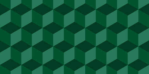 Seamless 3D cubic pattern. Abstract geometric low poly background. Stylish fractal texture.