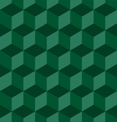 Seamless 3D cubic pattern. Abstract geometric low poly background. Stylish fractal texture.