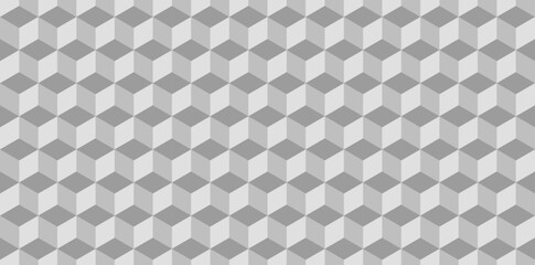 Seamless cubic pattern. Abstract geometric low poly background. Stylish fractal texture.