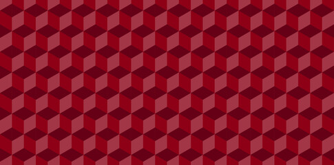 Seamless cubic pattern. Abstract geometric low poly background. Stylish fractal texture.