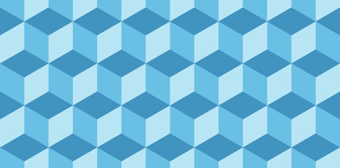 Seamless cubic pattern. Abstract geometric low poly background. Stylish fractal texture.