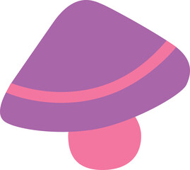 purple  and pink cartoon mushroom