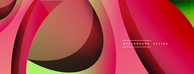 Creative geometric wallpaper. Minimal abstract background. Circle and wave composition vector illustration for wallpaper banner background or landing page