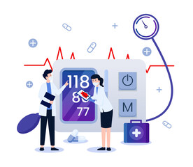 World hypertension day, medical design illustration