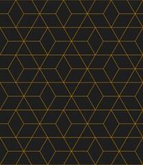 Vector seamless rhombus pattern. Abstract geometric background. Stylish linear texture.