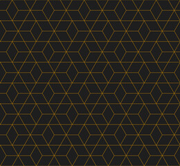 Vector seamless rhombus pattern. Abstract geometric background. Stylish linear texture.