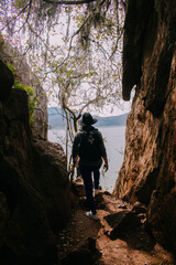 hiker in the mountains