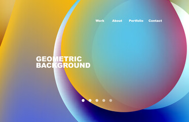 Abstract liquid background for your landing page design. Web page for website or mobile app wallpaper