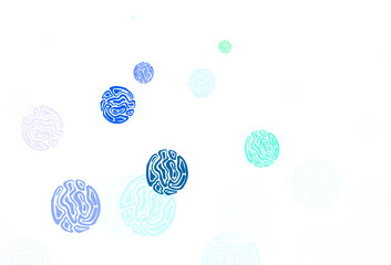 Light Multicolor vector background with bubbles.