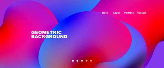 Liquid fluid shapes with flowin gradients abstract backgrounds. Vector illustration for wallpaper, banner, background, leaflet, catalog, cover, flyer