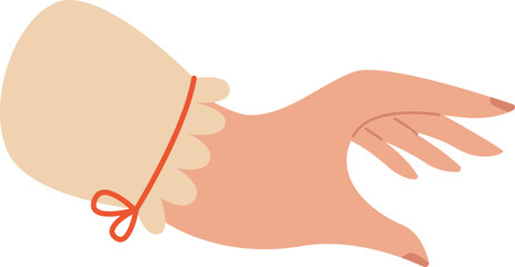 Showing egg on hand flat icon