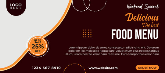 food and drink theme banner template
