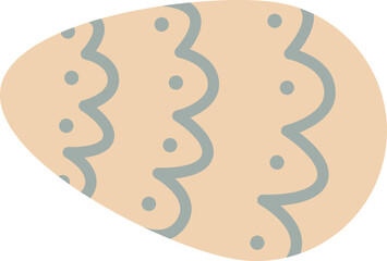 Handmade flat icon Painted eggs for easter