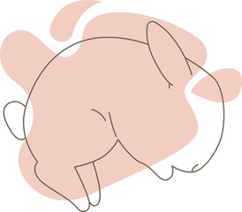 Easter rabbit line art style Contemporary design