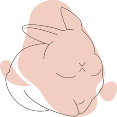 Easter rabbit line art style Contemporary design