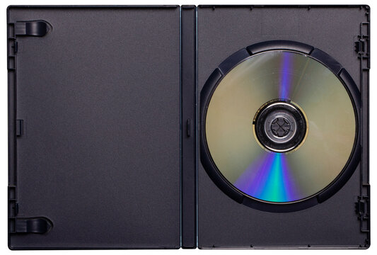 DVD case blue navy with disc png isolated on transparent background