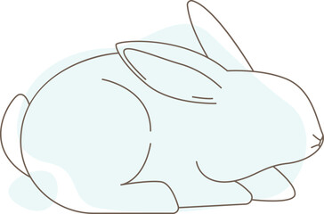 Easter rabbit line art style Contemporary design
