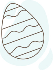 Easter egg line art style Contemporary design