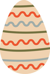 Handmade flat icon Painted eggs for easter