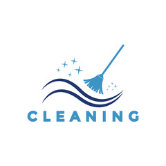 Creative Cleaning Concept Logo Design Template