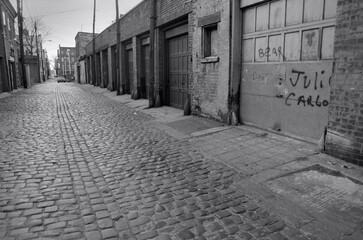 old street in the city,Hoboken.N.J,1981