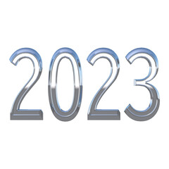 2023 3D Rendering 数字 年 透過PNG