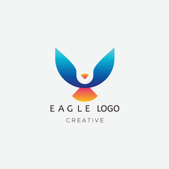 eagle bird logo design vector colorful
