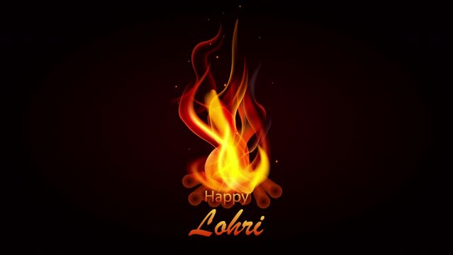Lori happy festival night bonfire, art video illustration.