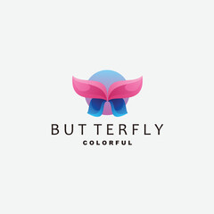 butterfly logo icon design colorful
