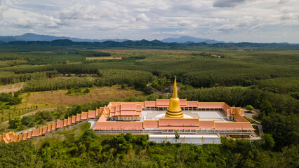  Chon Buri, Thailand, December 4, 2022 . Wat Boonyawad. It is a temple with a very wide area..There...