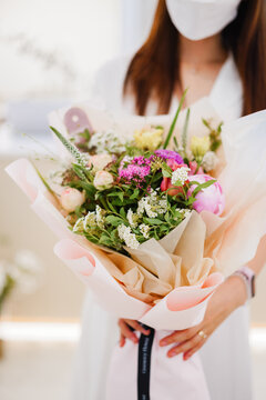 bride with bouquet