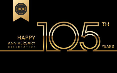 105th anniversary celebration template design. Logo Vector Template Illustration